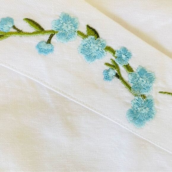 Andie x Fanm Mon Kepez Embroidered Linen Maxi Kaftan Dress Sz XL NWT - Picture 8 of 16